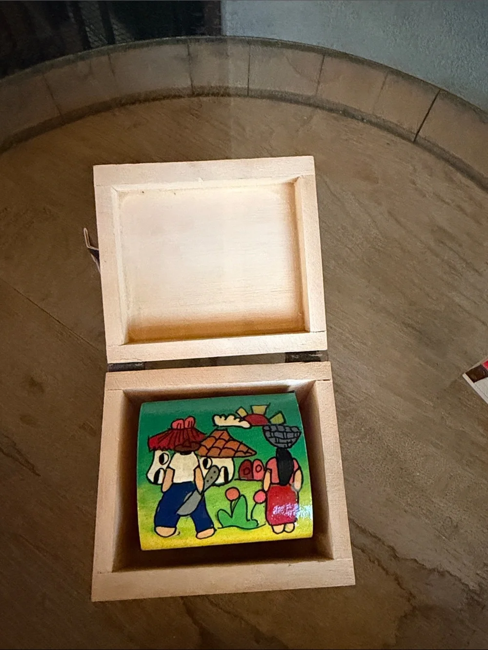 Colorful Hand-Painted Kids Nesting Boxes - Yellow & Multicolor